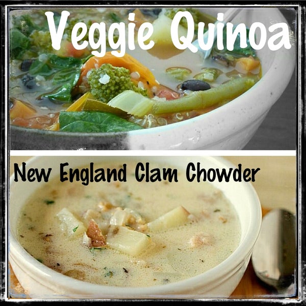 Veggie Quinoa? Or New England Chowder? Choices in life can be hard sometimes! 😄 🍲 🌱 🌊 🚢
