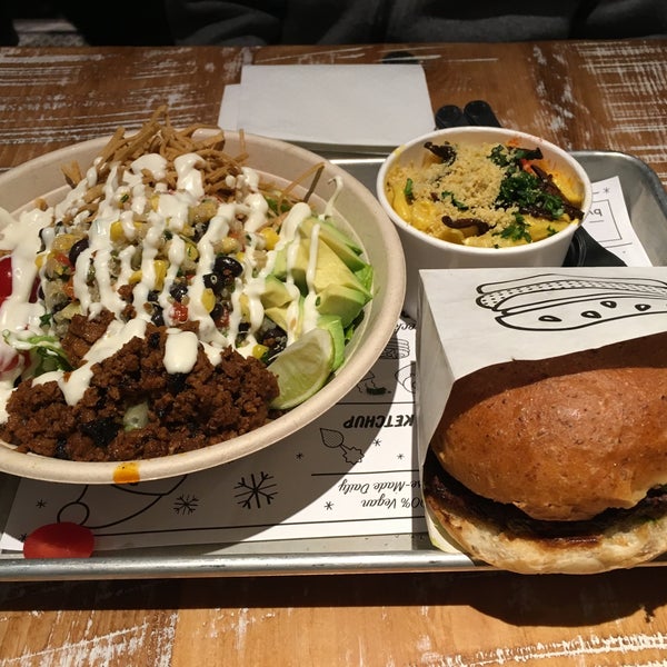 I was surprised by how much I liked by CHLOE's creative, inspired vegan food. The beet-lentil burger special and mac n' cheese were outstanding. Long lines and crowded, but don't let that deter you.