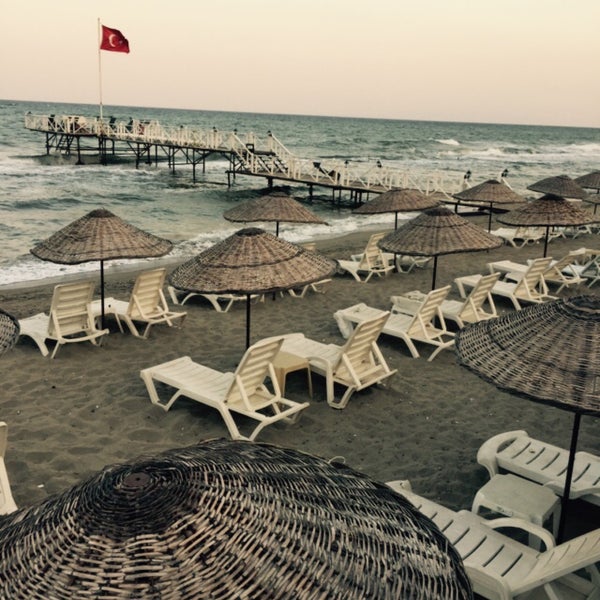 Photo taken at Shaya Beach Cafe &amp; Restaurant by Selin A. on 8/1/2015