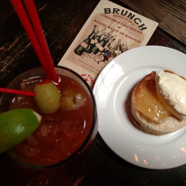 Crazy deal! For brunch order the $4 crumpet with clotted cream and get a free Bloody Mary!