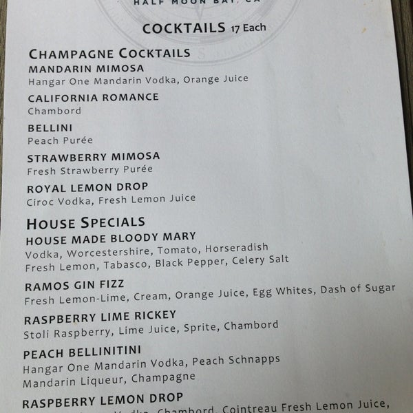 Brunch cocktails are $17. Stay away from the Ramos Gin Fizz which is an ice blended cocktail.