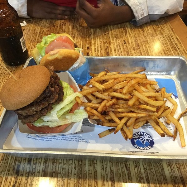 Photo taken at Elevation Burger by James H. on 2/6/2015