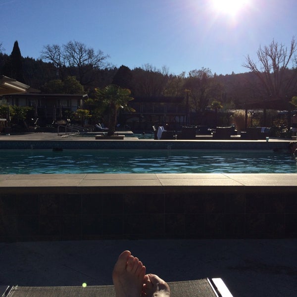 Photo taken at Calistoga Spa Hot Springs by Lucia F. on 1/13/2014