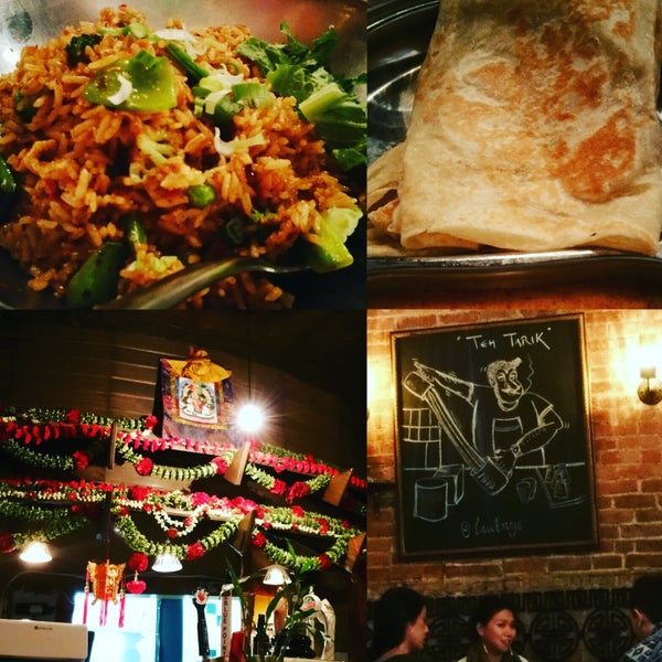 Love this place. I had the teh, roti canai and night market fried rice. All vegetarian,  all fantastic