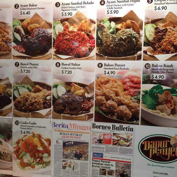 dapur penyet menu