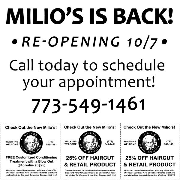 Milio's is back!