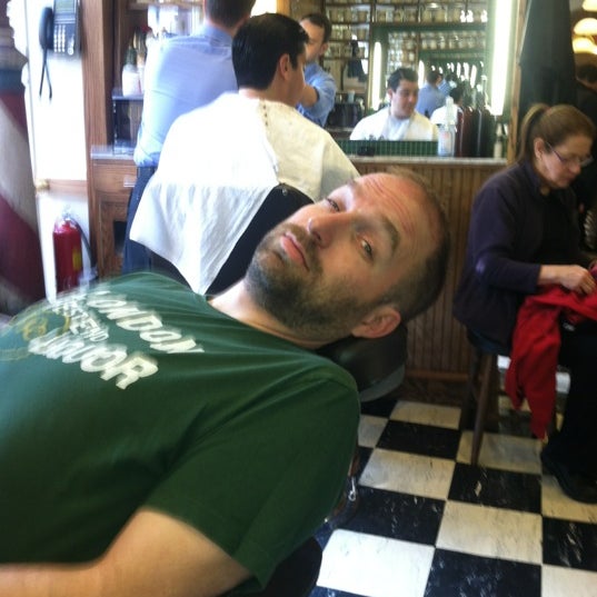 Photo taken at Paul Mole Barber Shop by Arik H. on 10/20/2012