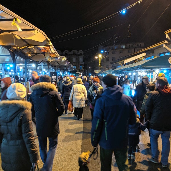 Photo taken at Bajlonijeva pijaca | Pijaca Skadarlija by Miloš on 12/27/2019