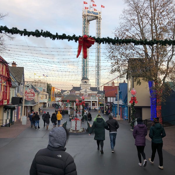 Photo taken at Six Flags New England by Jay S. on 11/29/2019