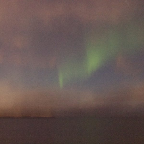 We went to see the Aurora. It was cloud but they said could find a hole in the clouds and we manage to see a little one