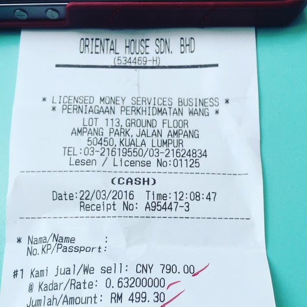 Ampang Park Money Changer Bank