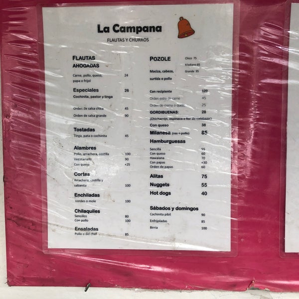 Flautas La Campana 164 tips de 2766 visitantes