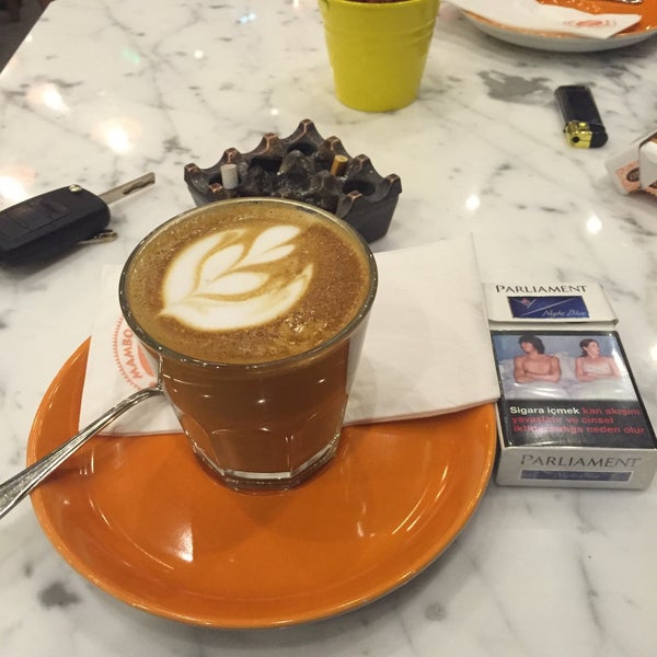 Photo taken at Mambocino Coffee by Recep on 4/10/2015