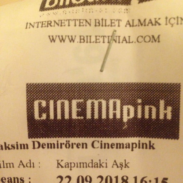 Photo taken at CinemaPink by 🦅 Dilek 🦅 on 9/22/2018