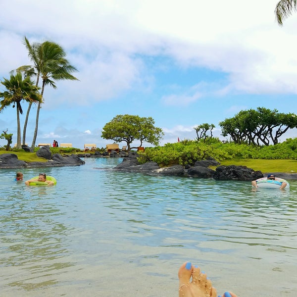 8/1/2016 tarihinde Annya E.ziyaretçi tarafından Grand Hyatt Kauai Salt Water Lagoon'de çekilen fotoğraf