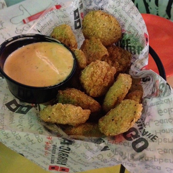 The fried pickle appetizer is great and the sauce is da bomb!