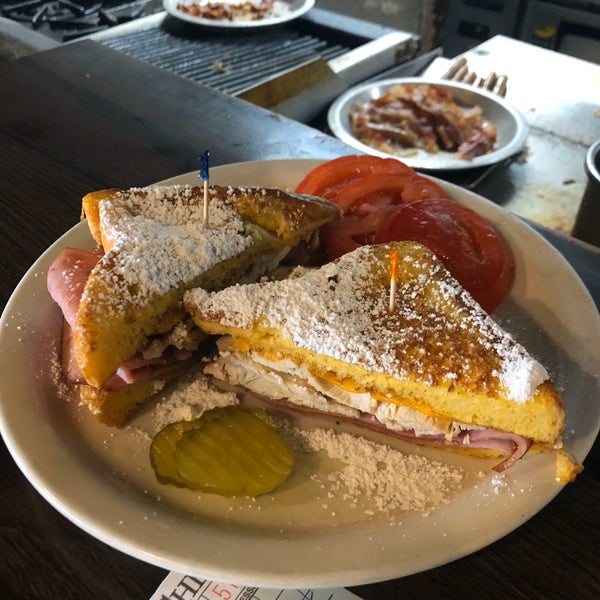 The Breakfast Tacos and The Hen House for lunch.  The Monte Cristo is made with French Toast!