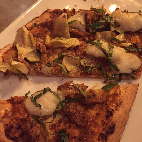 Try the smoked artichoke and sausage pizza! Terrific!