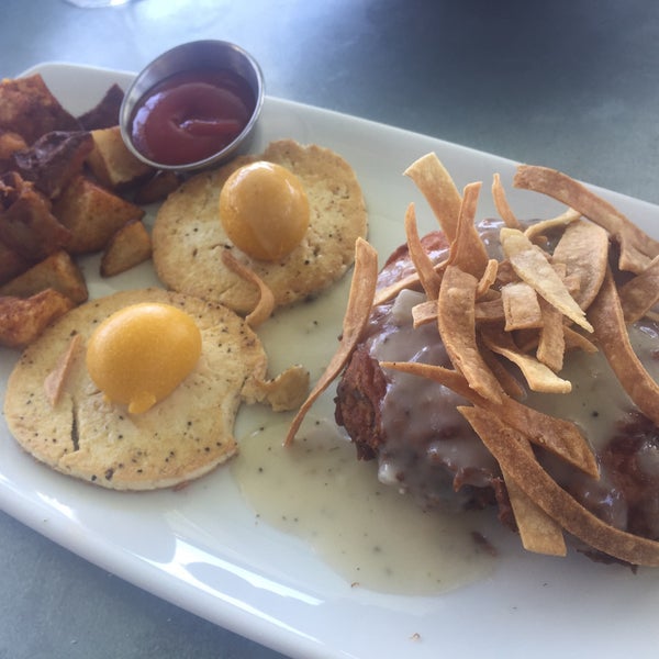 Chicken fried steak with over easy veggs and breakfast potatoes are a must try! Service was great and we can't wait to go back next weekend! Bringing friends!