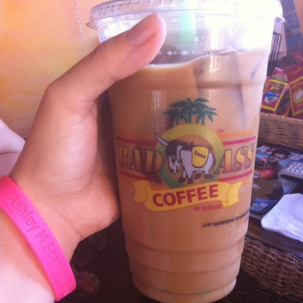 Photo taken at Bad Ass Coffee of Hawaii by Kaitlyn G. on 7/17/2013