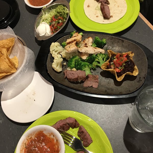 I think I like it! I love super spicy salsa,  it has a great kick! Chips are very good. We ordered the lite combo fajitas. The vegetables were perfect. The strong Top shelf margarita, love it!