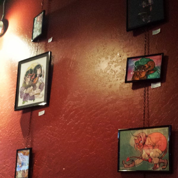 They get pretty great artists here, and I got to be one of them! also their hummus plate is awesome.
