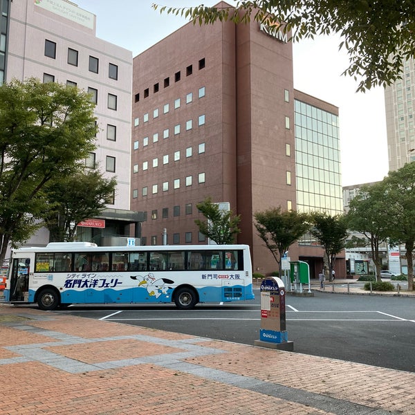 小倉駅新幹線口 名門大洋フェリー 無料送迎バス乗り場 北九州市 Da Otobus Duragi Da Fotograflar