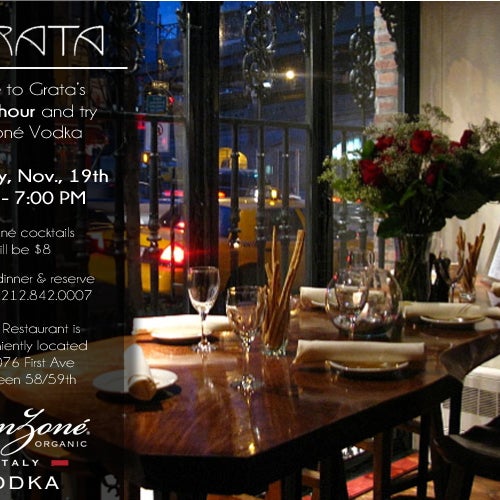 Foto diambil di Grata Restaurant New York City oleh Grata Restaurant New York City pada 11/19/2013