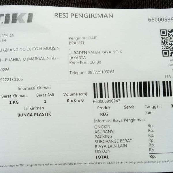 Tiki Jne Cipadung Jl Ah Nasution No 308