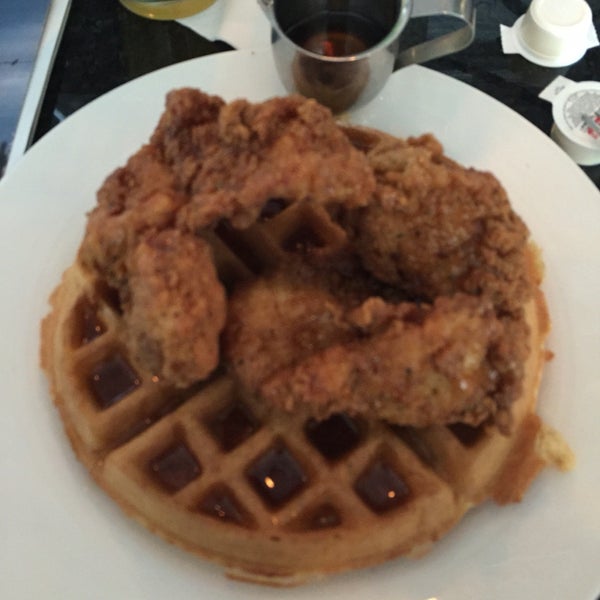 Had the chicken & waffles, insanely good!!! Sorry for the fuzzy pic.