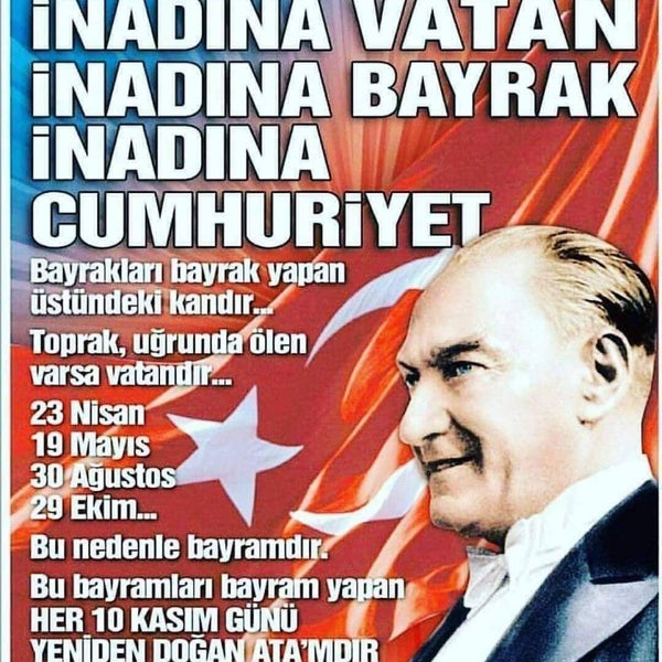 ‪Cumhuriyetimizin 96. yılında, Başkomutanımız Mustafa Kemal Atatürk ve silah arkadaşları başta olmak üzere bağımsızlık mücadelemizin tüm kahramanlarını saygı ve rahmetle anıyoruz.‬