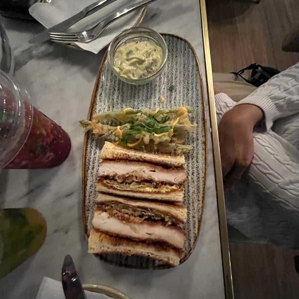 The Chicken Katsu and the Club Sandwich were great! Had a slice of the Japanese Cheesecake, so nice and fluffy. The mojitos were very refreshing. And the service look for Gibbs, he’ll take care of you