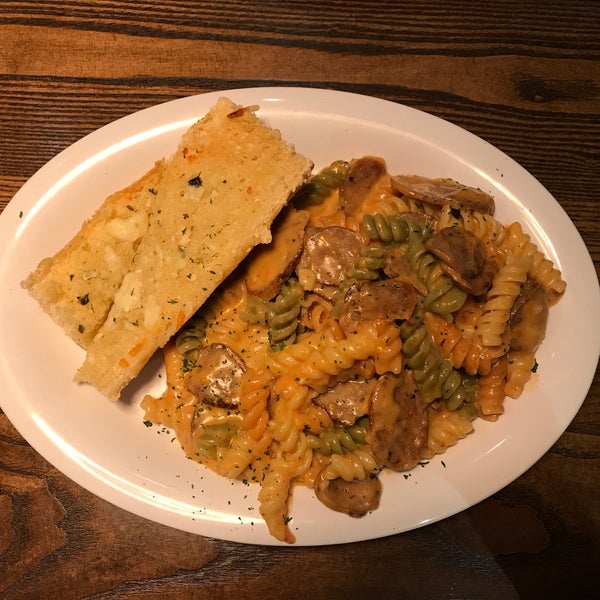 Skip the sausage and pasta with vodka sauce. The sauce was the best part. Pasta was over cooked and sausage was sliced far too thin.