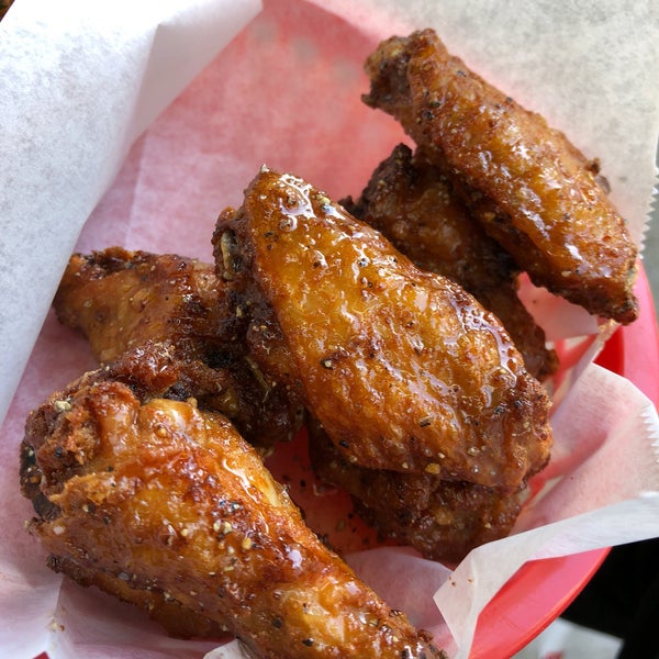 The honey, salt, and pepper wings tasted like candy. Very strange, but so good.
