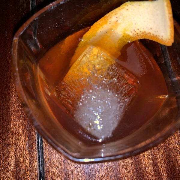 Old fashioned with bourbon was unreal. Best I've ever had. It was smooth and had a hint of sweetness from the orange.