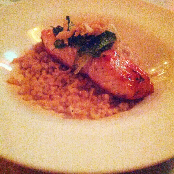 The Salmon with coconut Cous Cous and Wakama Salad was awesome.