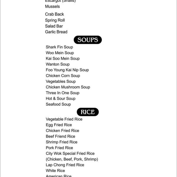 The City Wok Chinese and Steak House 25 tips from 299 visitors