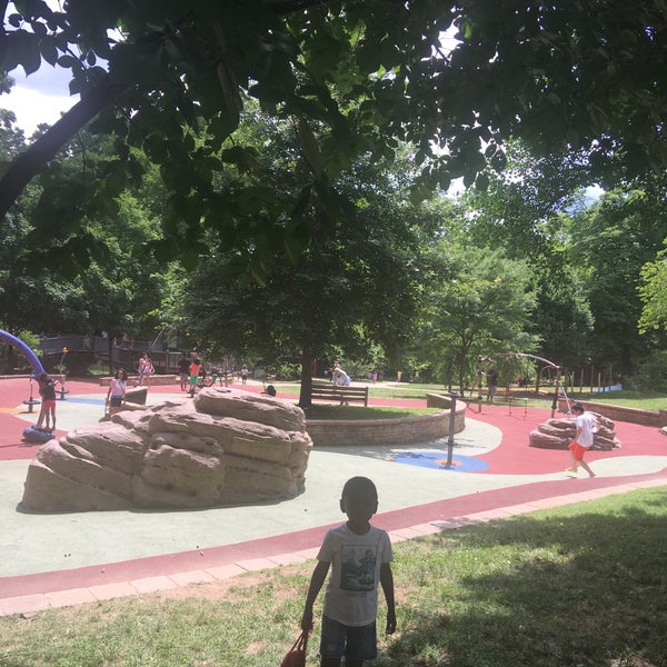 Photo taken at Smith Memorial Playground &amp; Playhouse by Theresa M. on 6/26/2018
