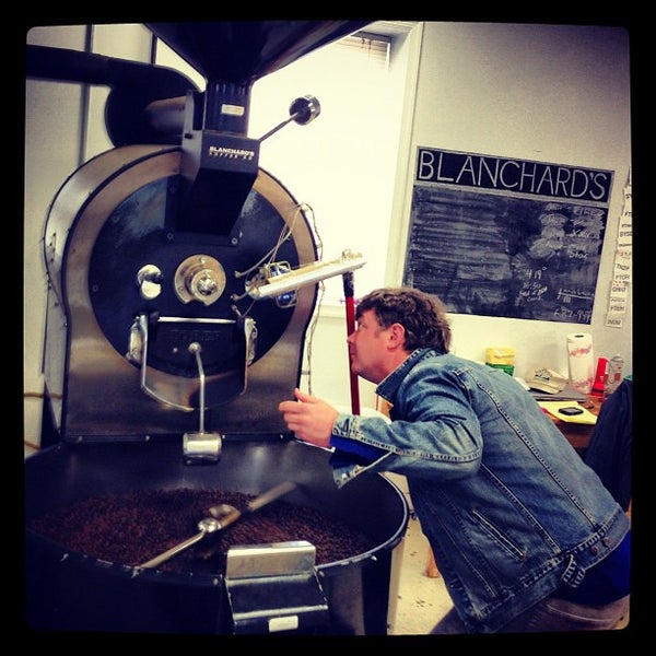 Photo taken at Blanchard&#39;s Coffee Co. Roast Lab by S R. on 10/9/2012