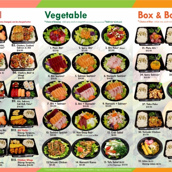 Ahi &amp; Vegetable - Kalihi - Palama - 4 tips