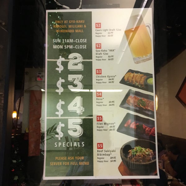 Gyu kaku top happy hour