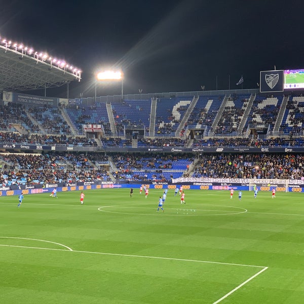Photo taken at La Rosaleda Stadium by Rocio Q. on 2/1/2019