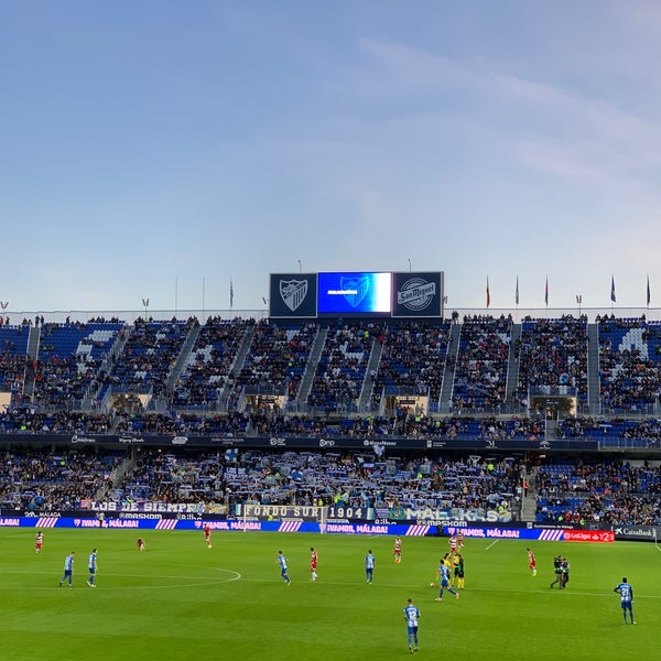 Photo taken at La Rosaleda Stadium by Rocio Q. on 12/1/2018