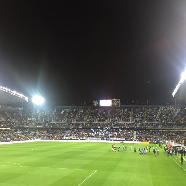 Photo taken at La Rosaleda Stadium by Rocio Q. on 12/18/2017