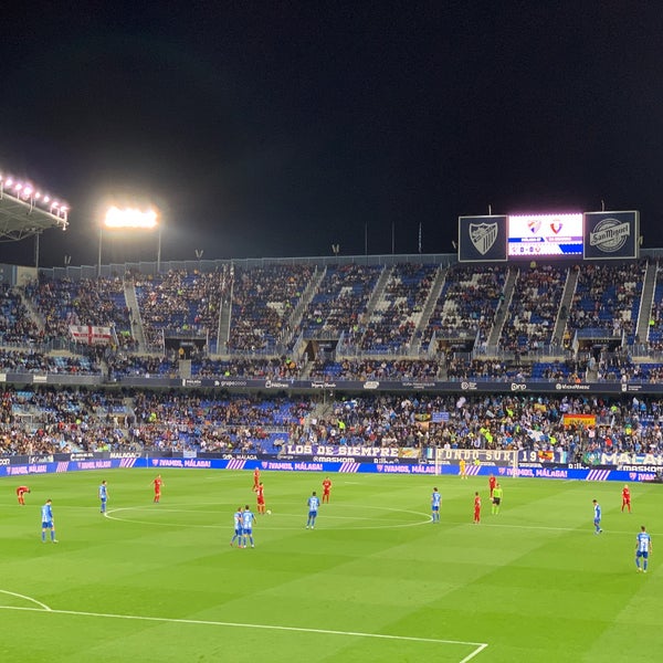 Photo taken at La Rosaleda Stadium by Rocio Q. on 3/11/2019