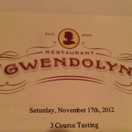 Photo taken at Restaurant Gwendolyn by Will S. on 11/18/2012