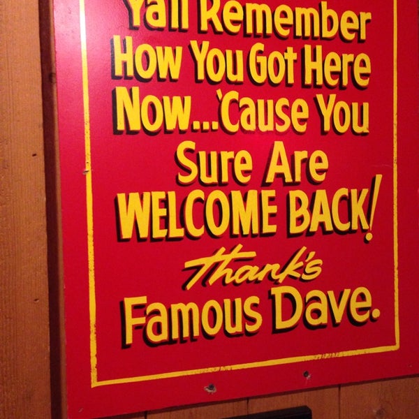 2/15/2014 tarihinde Dale G.ziyaretçi tarafından Famous Dave&#39;s'de çekilen fotoğraf