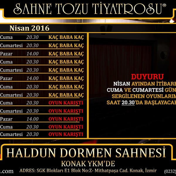 Foto tomada en Sahne Tozu Tiyatrosu Göksel KORTAY Sahnesi  por Kullanmıyorum el 4/12/2016