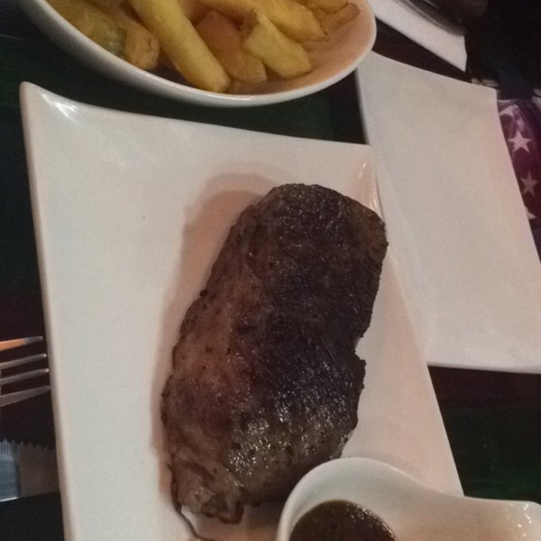 Wonderful steak. Probably the best in town. Very affordable huge chunk that you can share.