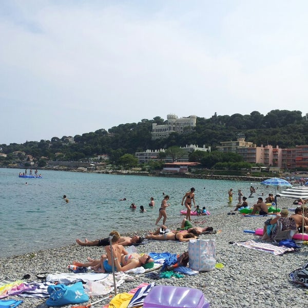 Photo taken at Plage de Roquebrune Cap Martin by Cecilia V. on 7/13/2013